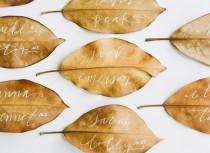 wedding photo -  Place Cards, Beatiful idea for autumn wedding