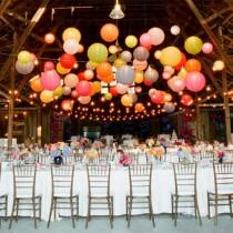 wedding photo - Lighting balloons to make your wedding venue stylish