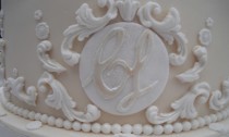 wedding photo - Monogram Cake Close Up