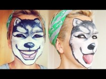wedding photo - Wolf Makeup Face Painting 