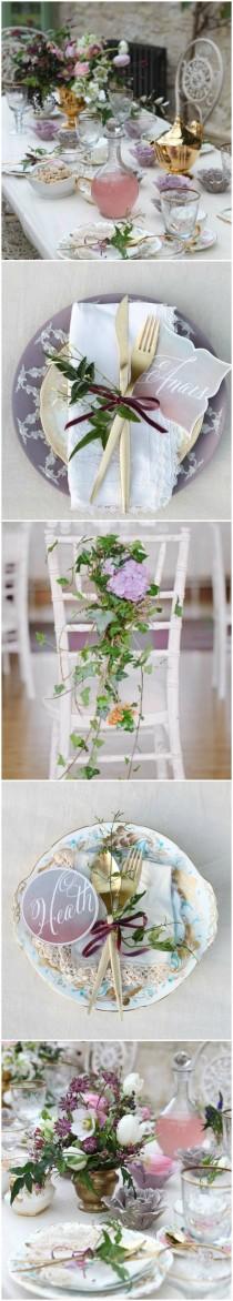 wedding photo - Tablescape ● Lavender Garden 