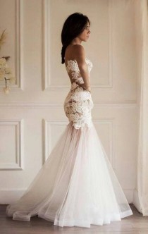 wedding photo - Gorgeous wedding dress with floral laces