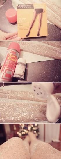 wedding photo - DIY Glitter Collants - magnifique!