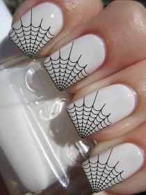 wedding photo - 29 SPIDER WEB TIPS Nail Art -Professional Results Waterslide Decals Not Stickers