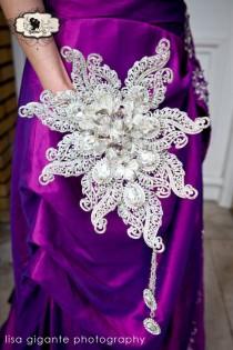 wedding photo - The Gatsby - Brooch And Crystal Bouquet