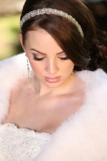 wedding photo - Mariage casque, bandeau, strass bandeau, bandeau de mariage