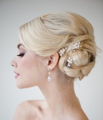 wedding photo - Bridal Hairpins, Wedding Hairpins, Swarovski Hairpins, Pearl Hairpins - DIANNE - New