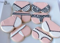 wedding photo - Bra and Panty Decorated cookies -  Valentine's cookies