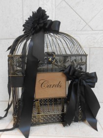 wedding photo - Birdcage Wedding Card Holder / Card Box / Wedding Birdcage Cardholder - New