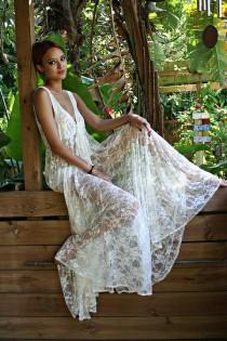 wedding photo -  Bridal Lingerie Sheer Lace Nightgown