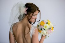 wedding photo -  Ivory Tulle Short Shoulder Length Bridal veil