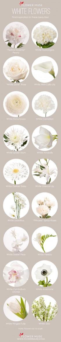 wedding photo - Our Favorite: White Flowers - Flower Muse Blog