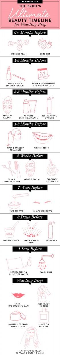wedding photo - The Bride's Ultimate Beauty Timeline For Wedding Prep
