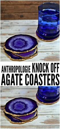 wedding photo - Anthropologie Knock Off: DIY Agate Coasters