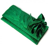 wedding photo - Clutch Purse In Emerald Green Silk