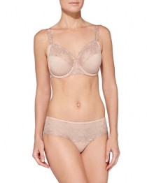 wedding photo - Delice Floral-Embroidered Full Cup Bra, Nude