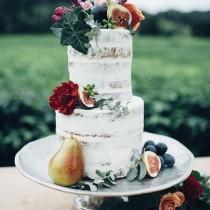 wedding photo - Semi Naked Cake