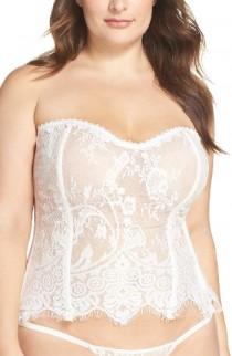 wedding photo - iCollection Lace Bustier (Plus Size)