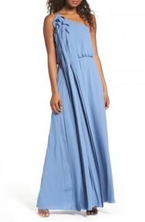 BCBGMAXAZRIA Waterfall Ruffle One-Shoulder Gown wedding photo - BCBGMAXAZRIA Waterfall Ruffle One-Shoulder Gown