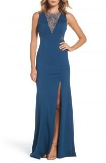 Adrianna Papell Lace & Jersey Gown wedding photo - Adrianna Papell Lace & Jersey Gown