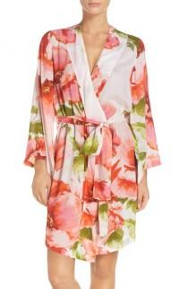 wedding photo -  Plum Pretty Sugar Floral Print Kimono Robe 