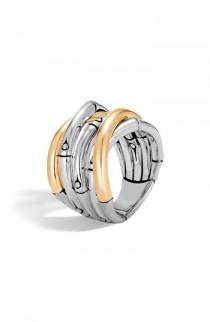 John Hardy Bamboo Gold Sterling Silver Ring wedding photo - John Hardy Bamboo Gold Sterling Silver Ring