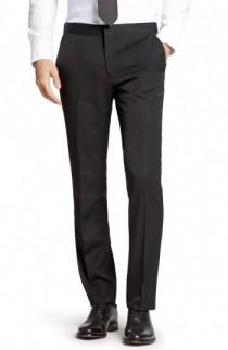 Bonobos Flat Front Wool Tuxedo Trousers wedding photo - Bonobos Flat Front Wool Tuxedo Trousers