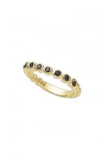 LAGOS Black Diamond Caviar Stacking Ring wedding photo - LAGOS Black Diamond Caviar Stacking Ring