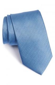 Eton Herringbone Textured Silk Tie wedding photo - Eton Herringbone Textured Silk Tie