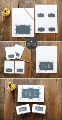 wedding photo - Chalkboard Escort Cards