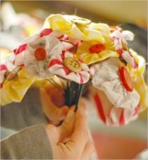 wedding photo - Bouquet Tissu bricolage