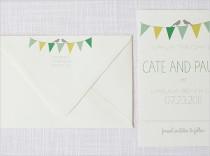 wedding photo - Green Bunting Sae The Date