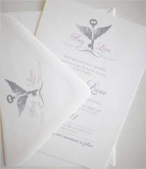 wedding photo - Kundenspezifische Monogramm-Hochzeits-Einladungen