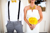 wedding photo - Ensoleillé Décor citron jaune de mariage