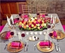 wedding photo -  Pink And Gold Wedding Decor