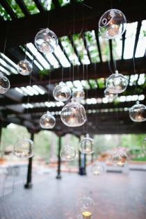 wedding photo - Glass Hanging Tealights ♥ Rocking Wedding Decoration 