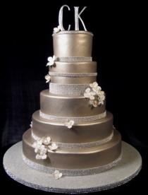 wedding photo -  Fondant gâteau de mariage drapé!