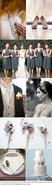 wedding photo - Argent Palettes de couleurs de mariage
