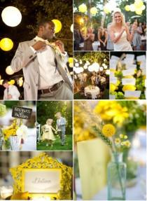 wedding photo -  Gelbe Sonnenblumen Hochzeit Farbpaletten