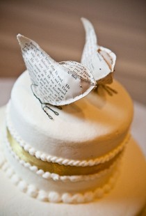 wedding photo - ريفي كعكة الزفاف توبر الطيور