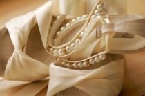 wedding photo -  Chic Wedding Sandals with Pearls ♥ Fashionable Wedding High Heels 