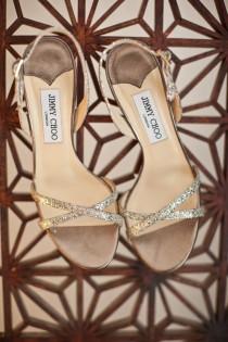 wedding photo - Sparkly Strappy Wedding Sandals 