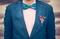 wedding photo - Vintage Boutonniere  for Groom 