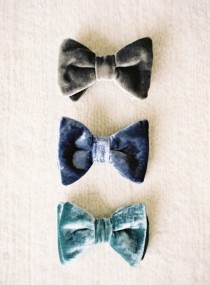 wedding photo - Velvet Bow Tie для женихов